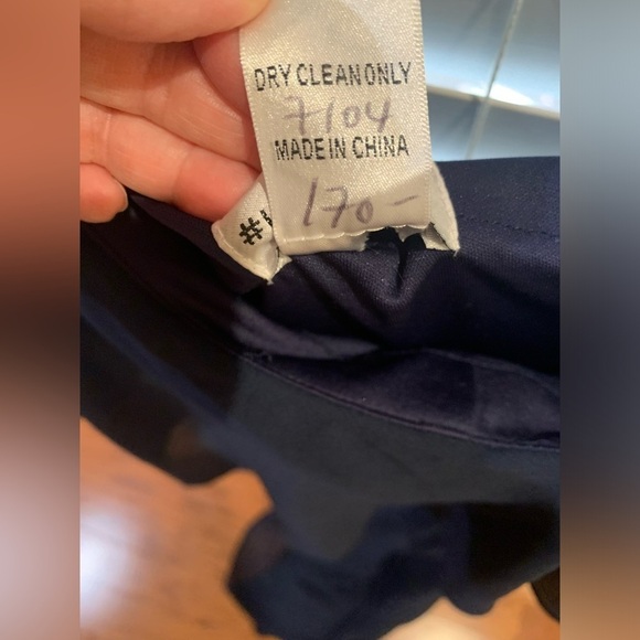 Bill Levkoff Navy Chiffon One Shoulder Floor Length Gown size 8 NWT - Picture 8 of 11